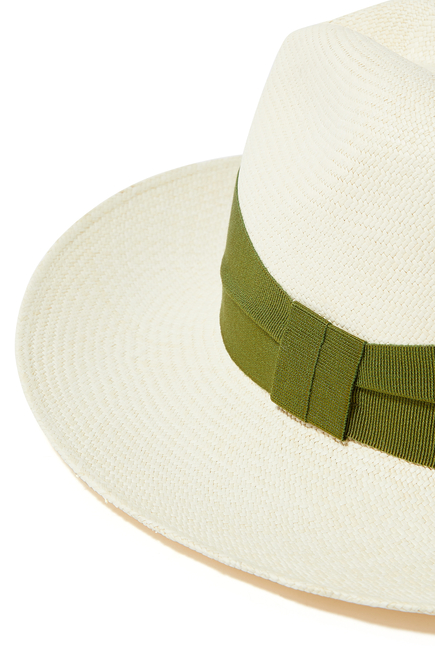 قبعة بنما رافاييل بشريط عريض